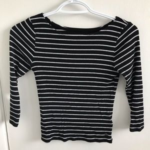 AMERICAN EAGLE STRIPED CROP TOP